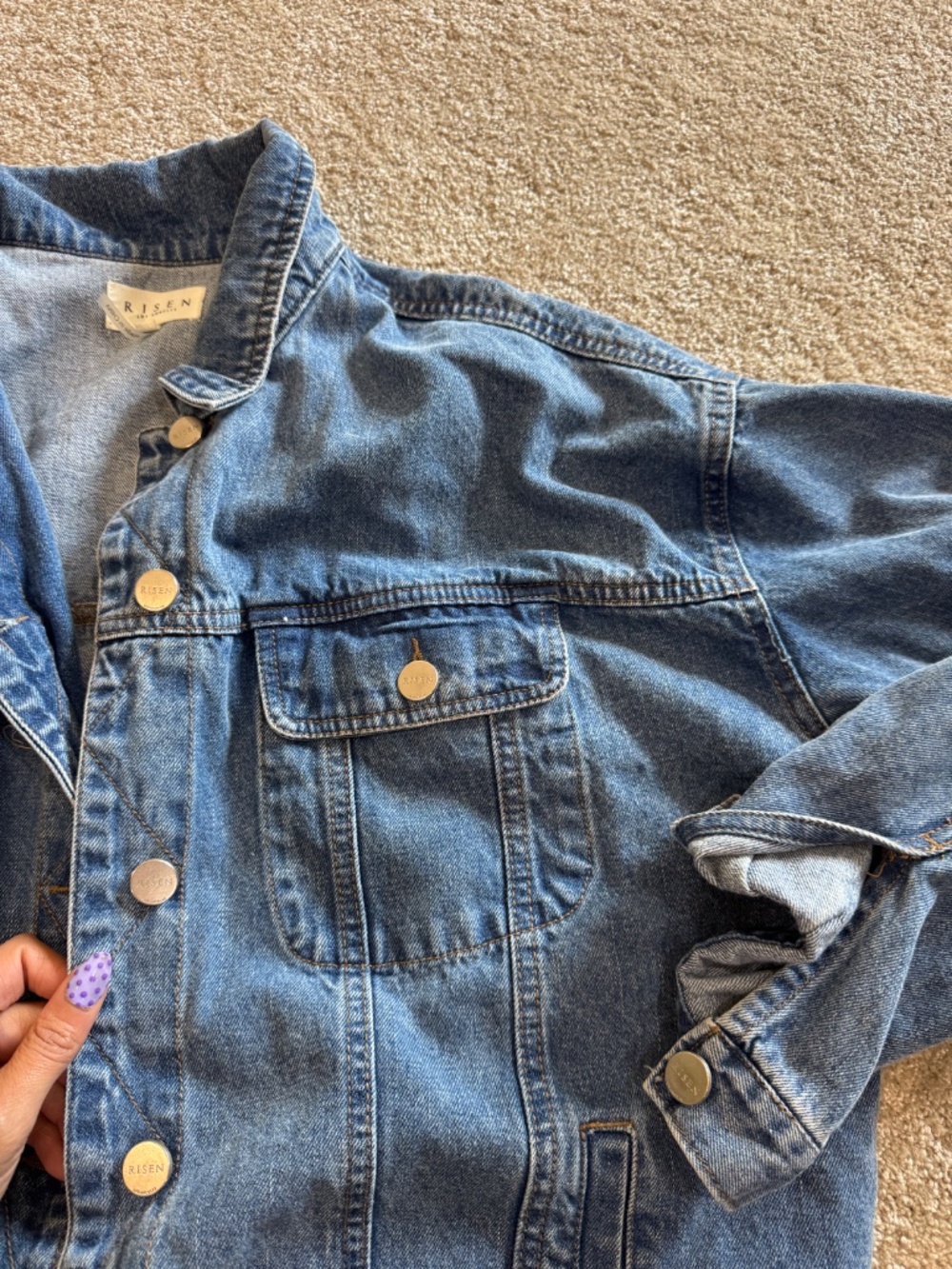 risen denim jacket size medium - Picture 4 of 6